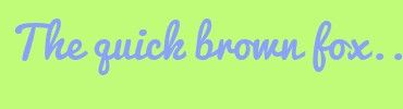 Image with Font Color 8BA2FC and Background Color C1FC79